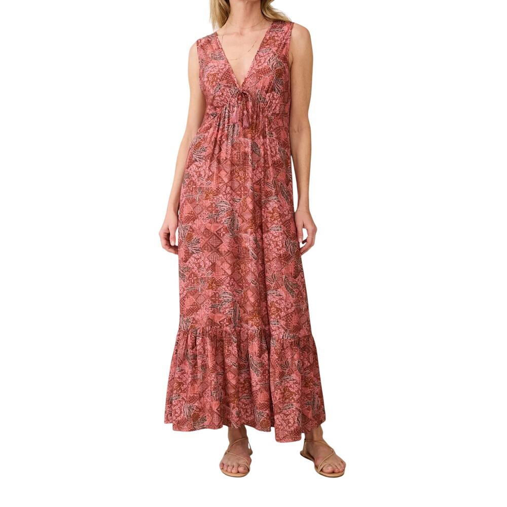 FAHERTY Women's Eden Dress Red Island Breeze Floral Size Medium MSRP $198